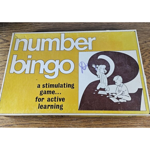 Vintage Number Bingo Trend Enterprises Inc Game complete with boards and chips - Picture 1 of 5